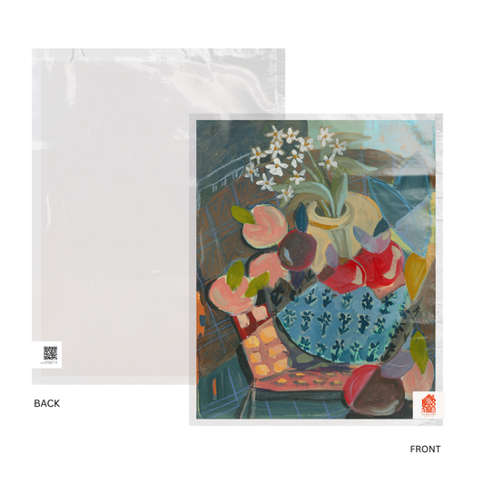 Abstract Flowers & Fruit Art Print