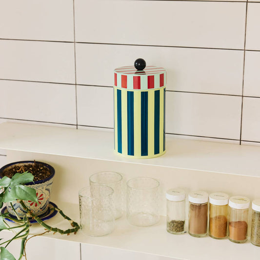 Tall Stripe Canister