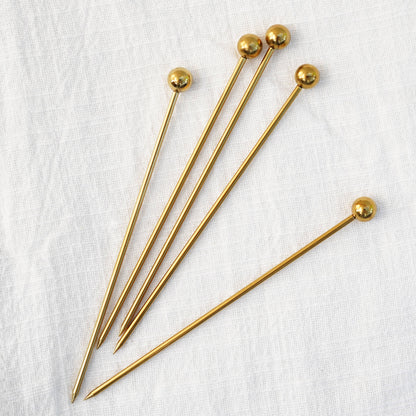 Gold Cocktail Picks - S/12