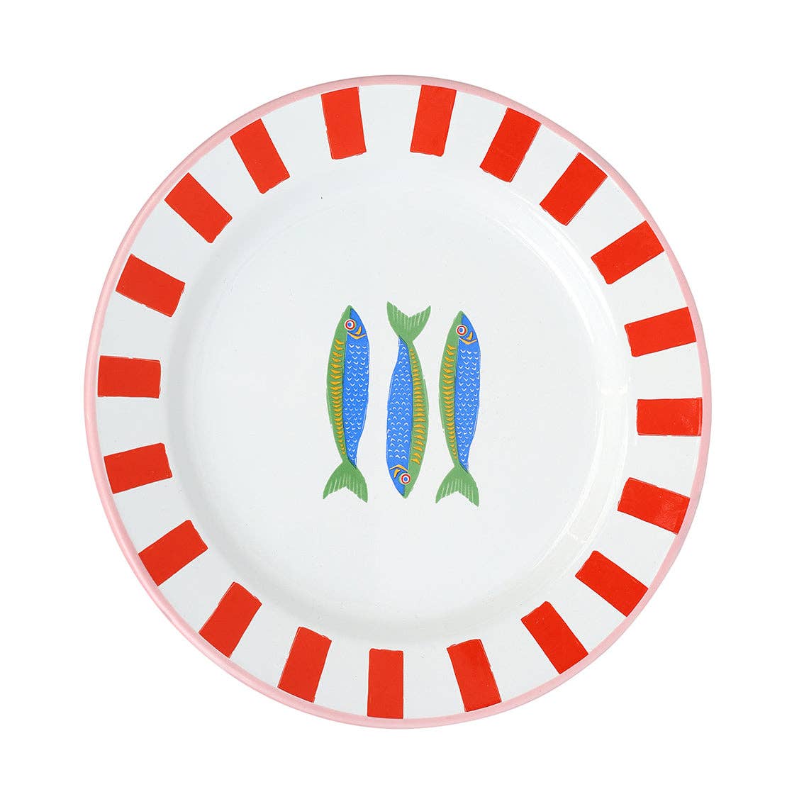 Fish Enamel Plate - 8 inch