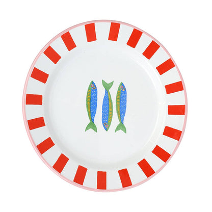 Fish Enamel Plate - 8 inch
