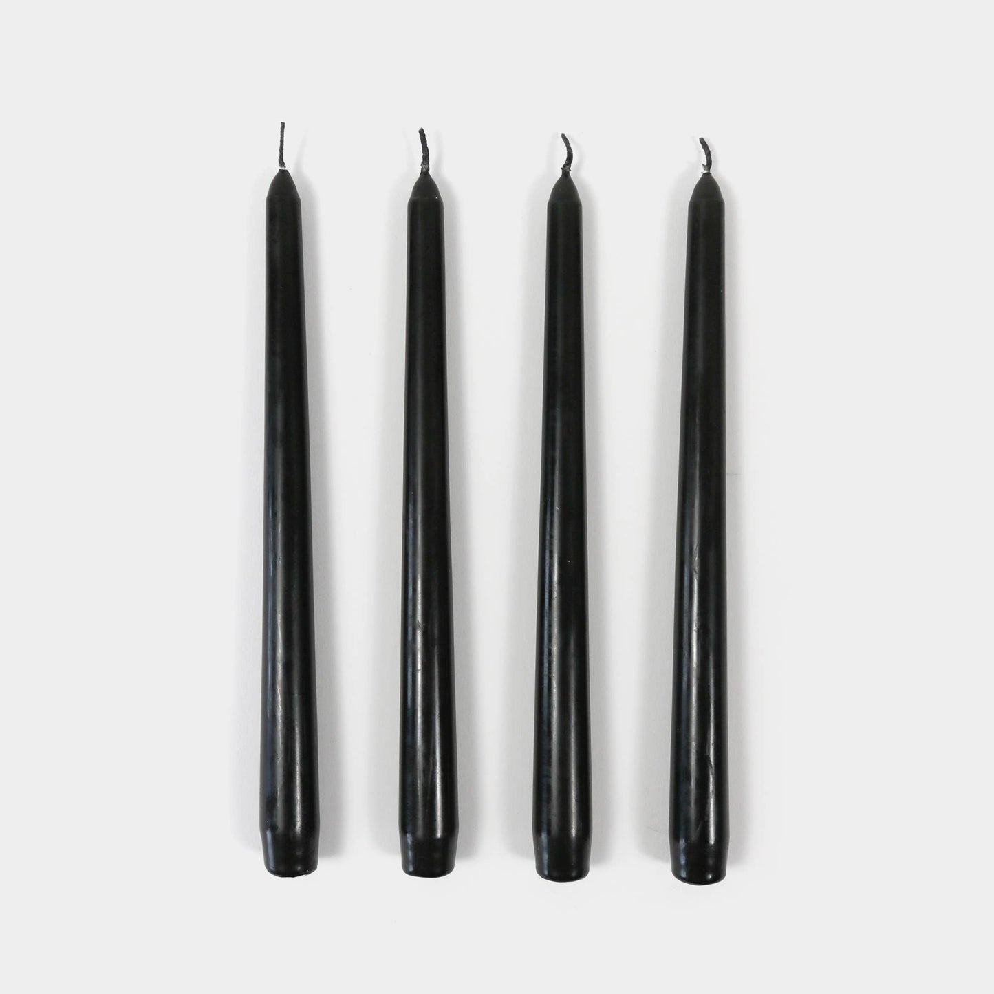 Black Taper Candles - S/4