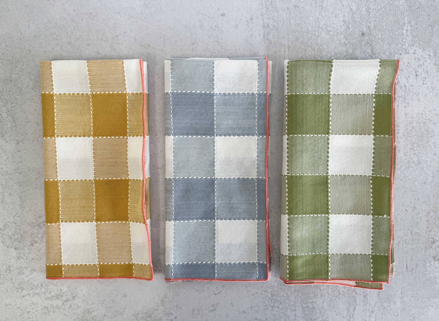Check Cloth Napkins - S/4