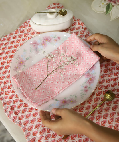 Pink Quilted Reversible Place Mat - S/2