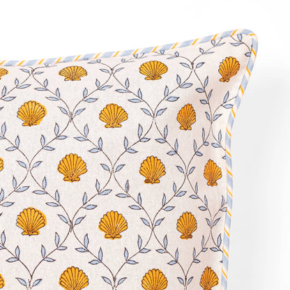 Seashell Blockprint Pillow