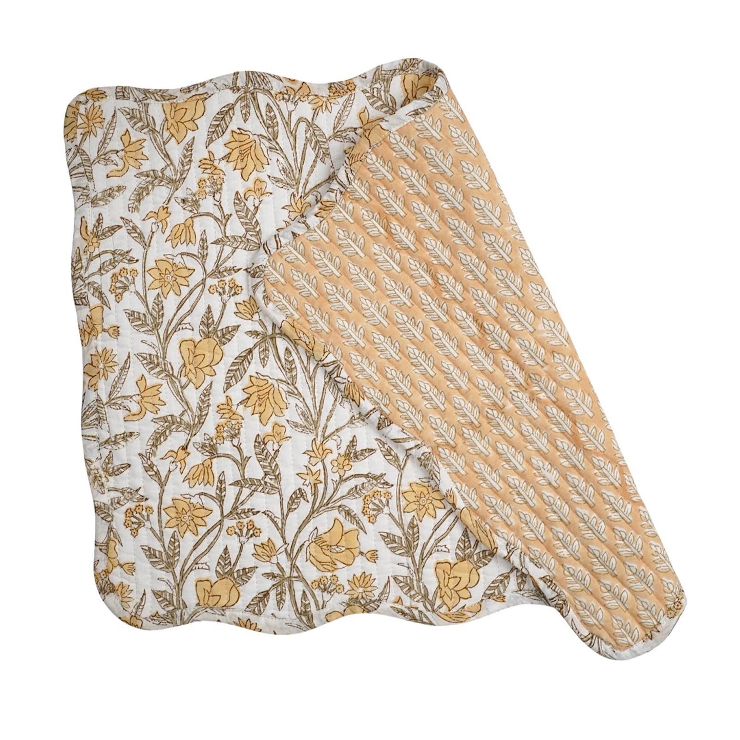 Yellow Quilted Placemats - S/2