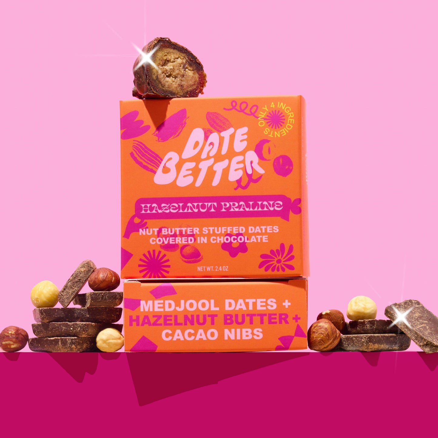 Hazelnut Praline - Chocolate covered dates