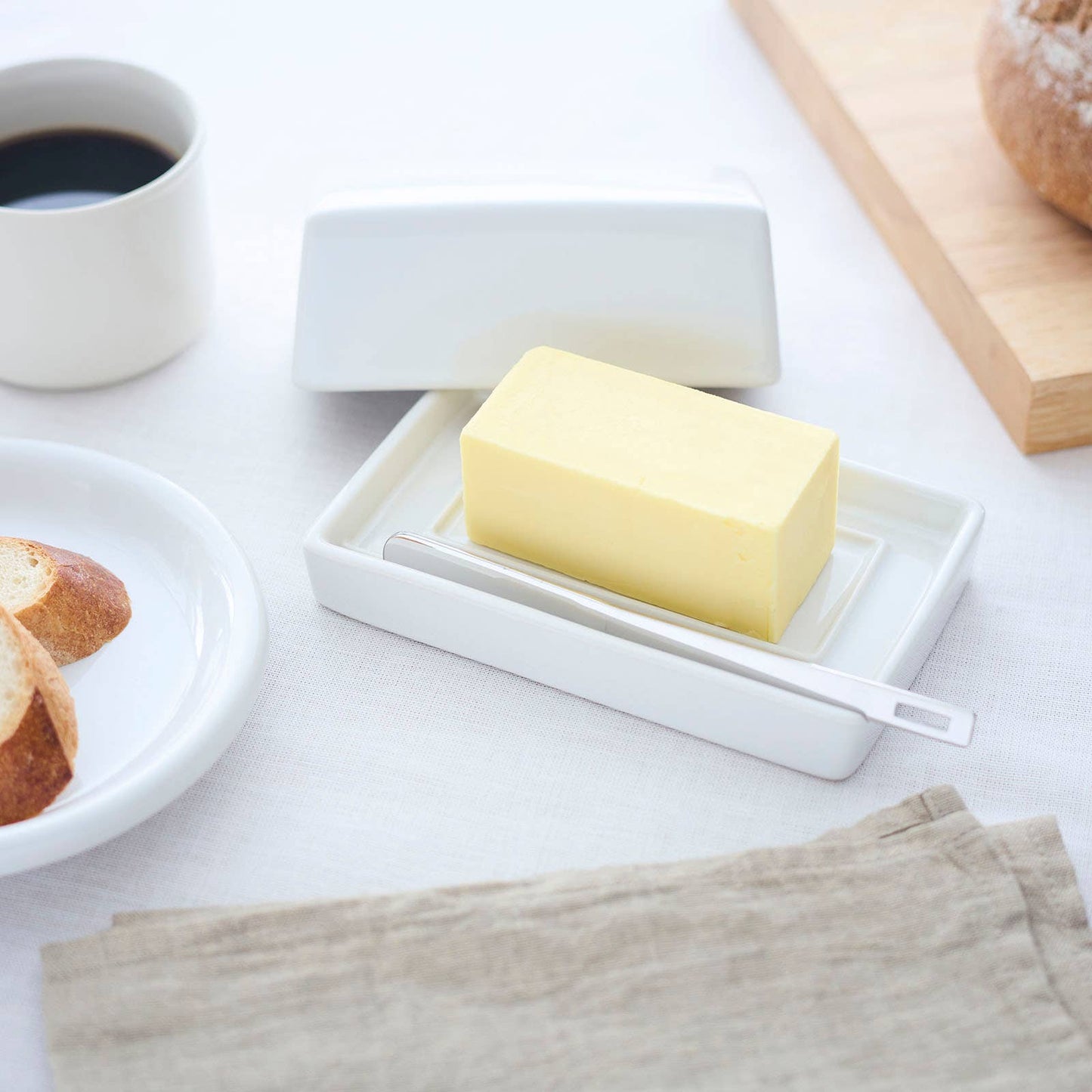 Butter Dish - White