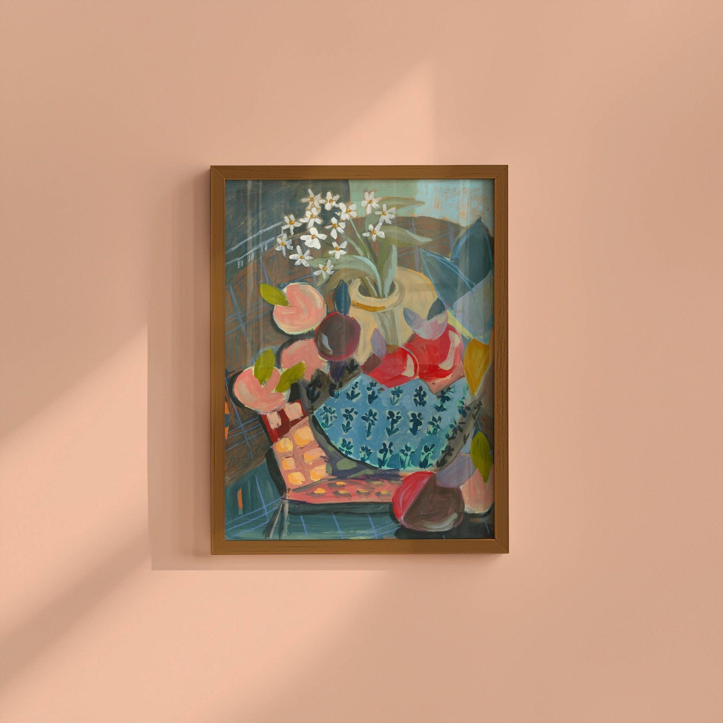 Abstract Flowers & Fruit Art Print