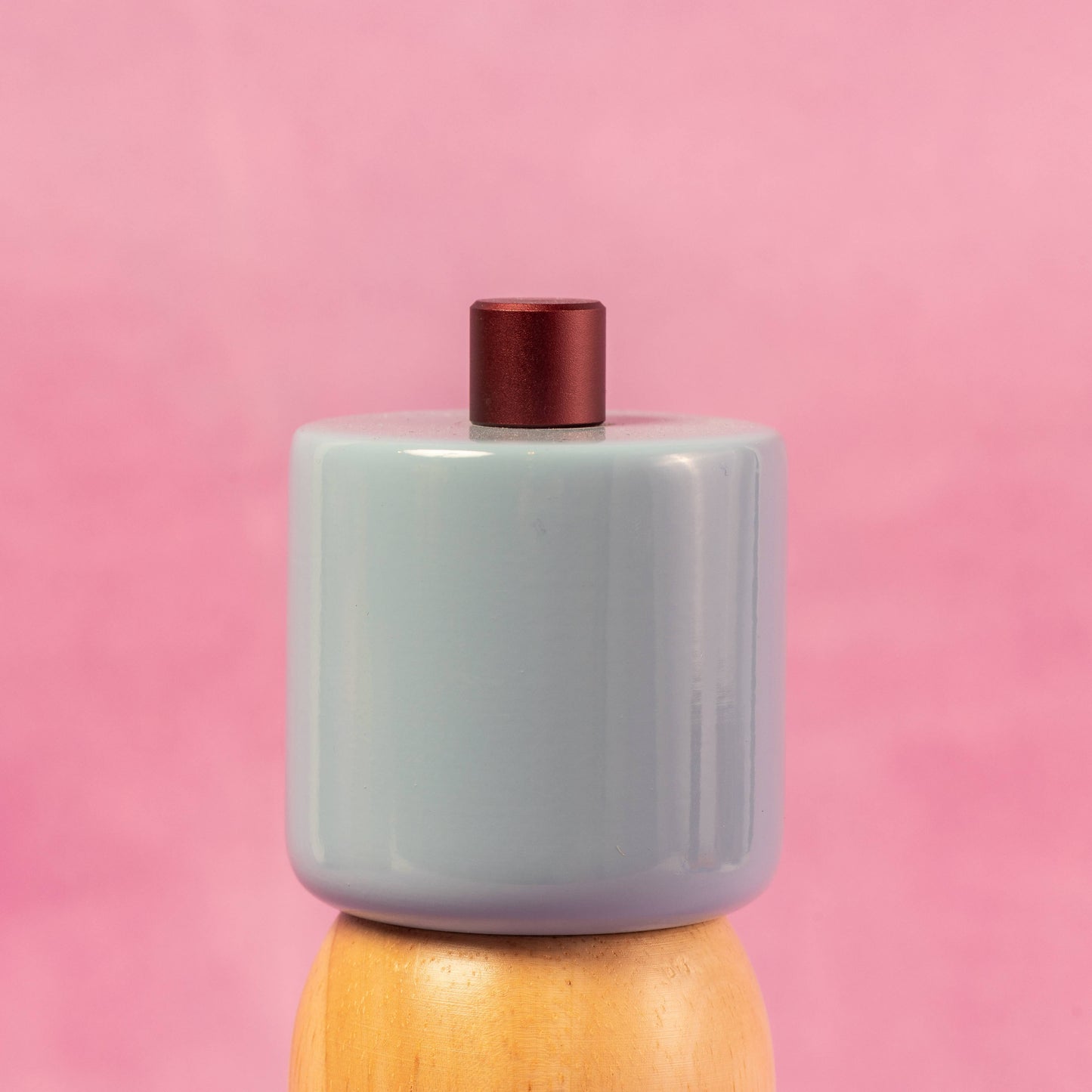 Salt & Pepper Grinder Set - Light Blue & Burgundy