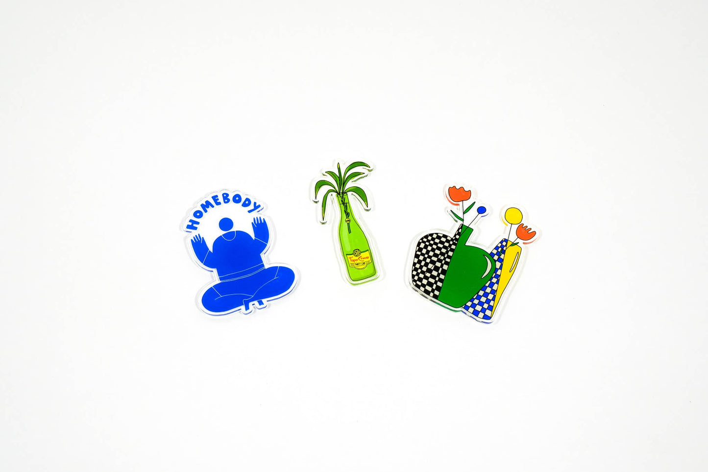 Flowers in Vases Recycled Acrylic Fridge Magnet