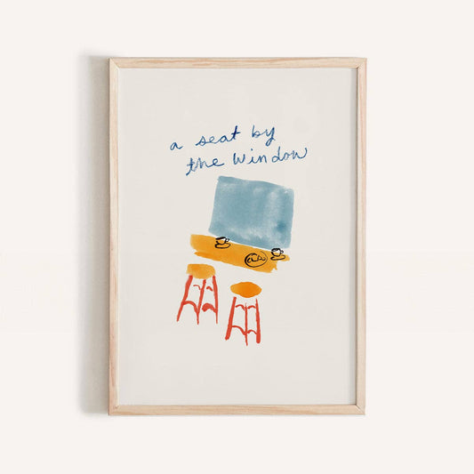 “A Seat by the Window” Mini Art Print