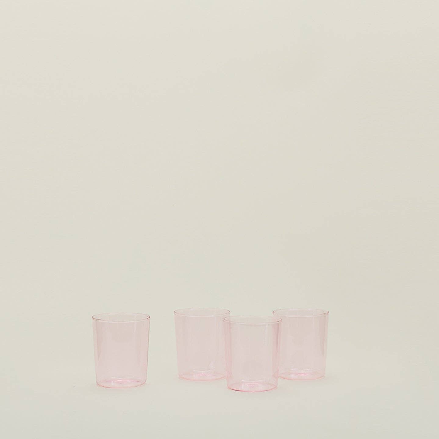 Colored Glassware, Set of 4 - Blush
