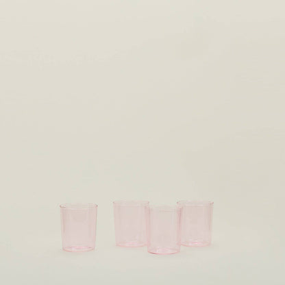Colored Glassware, Set of 4 - Blush