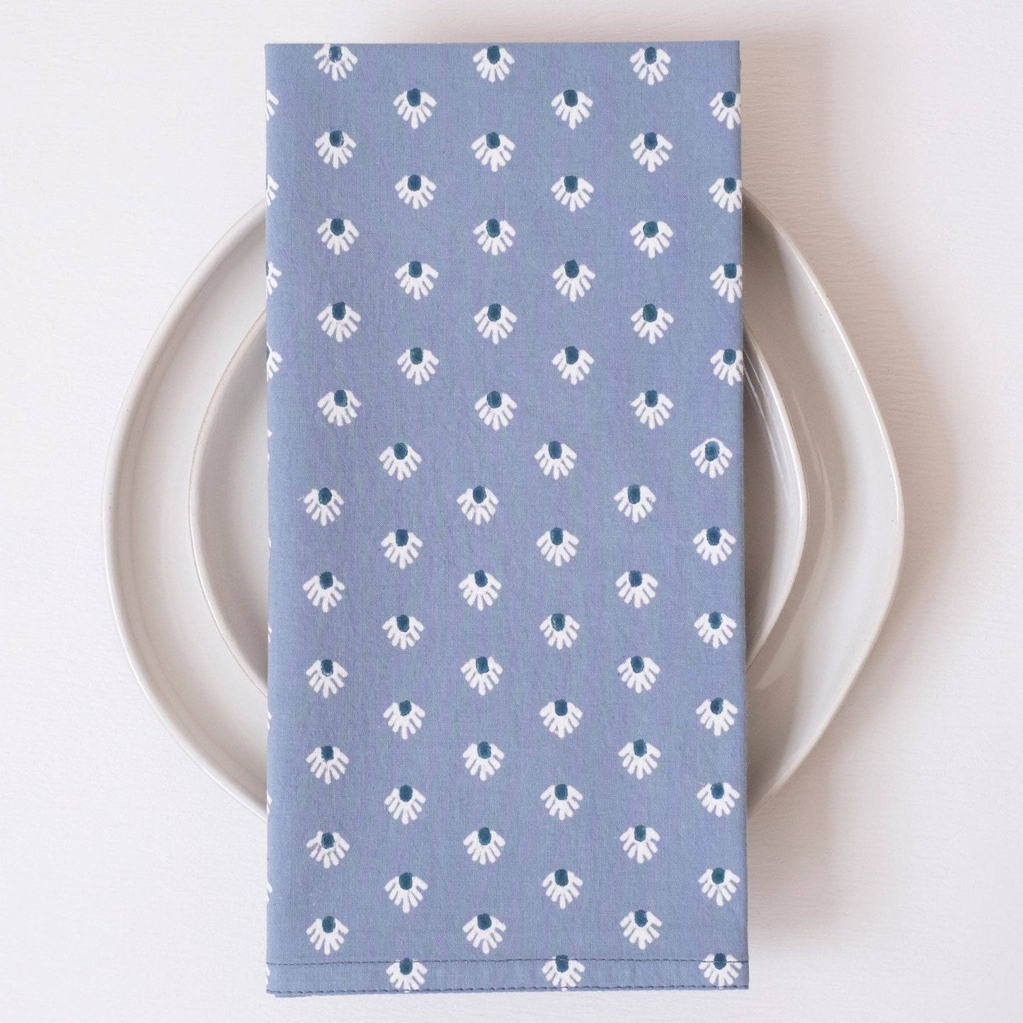 Aja Cloud Block Printed Napkins S/4