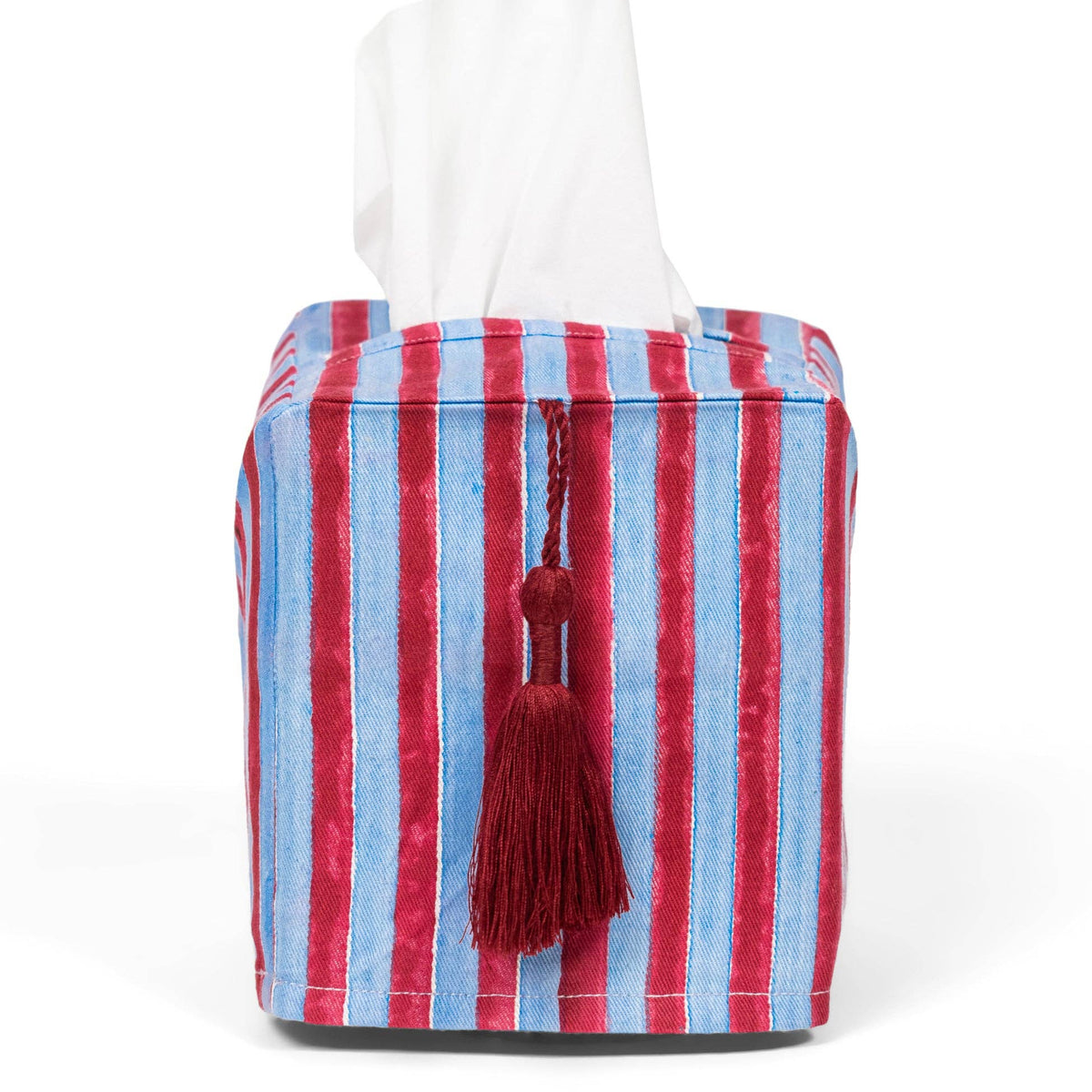 Stripes Blockprint Tissue Box Cover