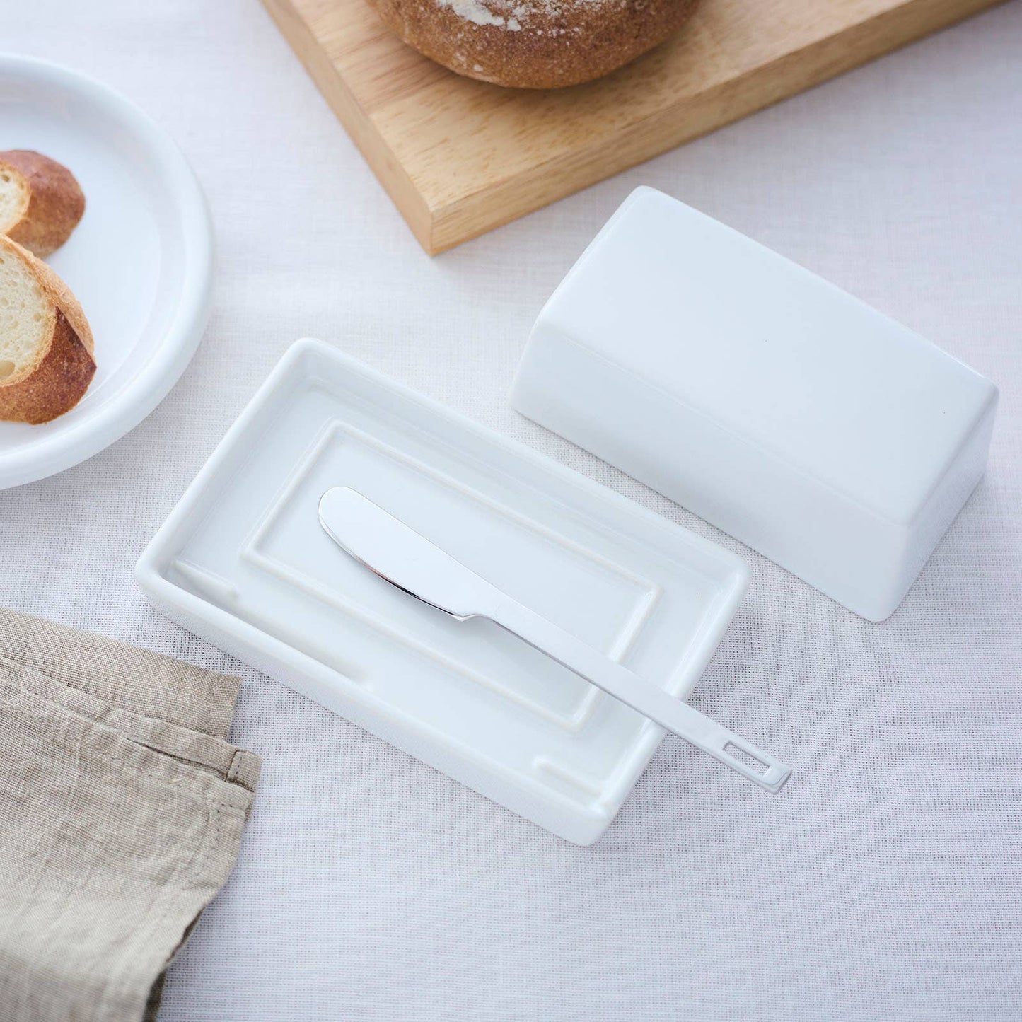 Butter Dish - White