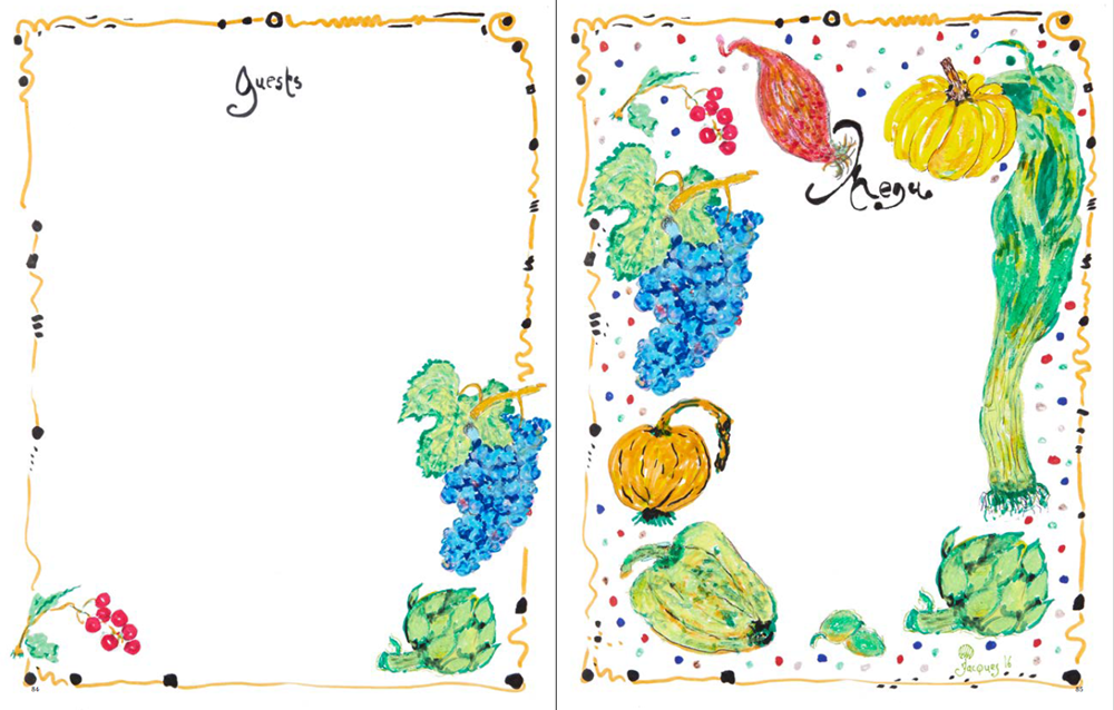Menus: A Book for Your Meals and Memories by Jacques Pépin