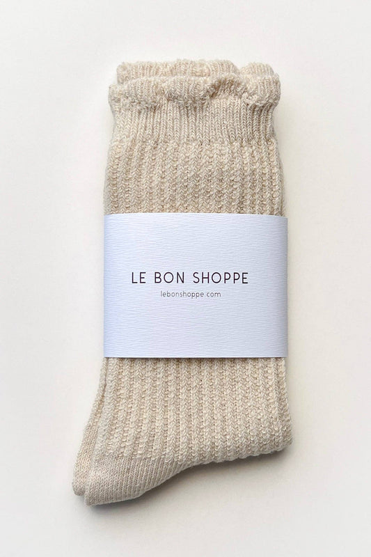 Linen Scallop Socks