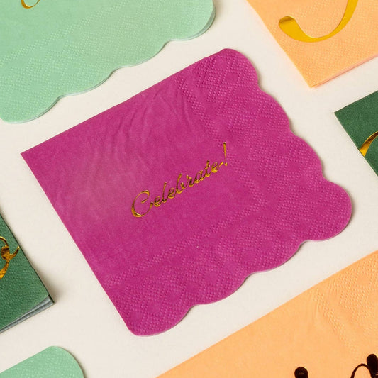 Peony Celebrate Cocktail Napkins
