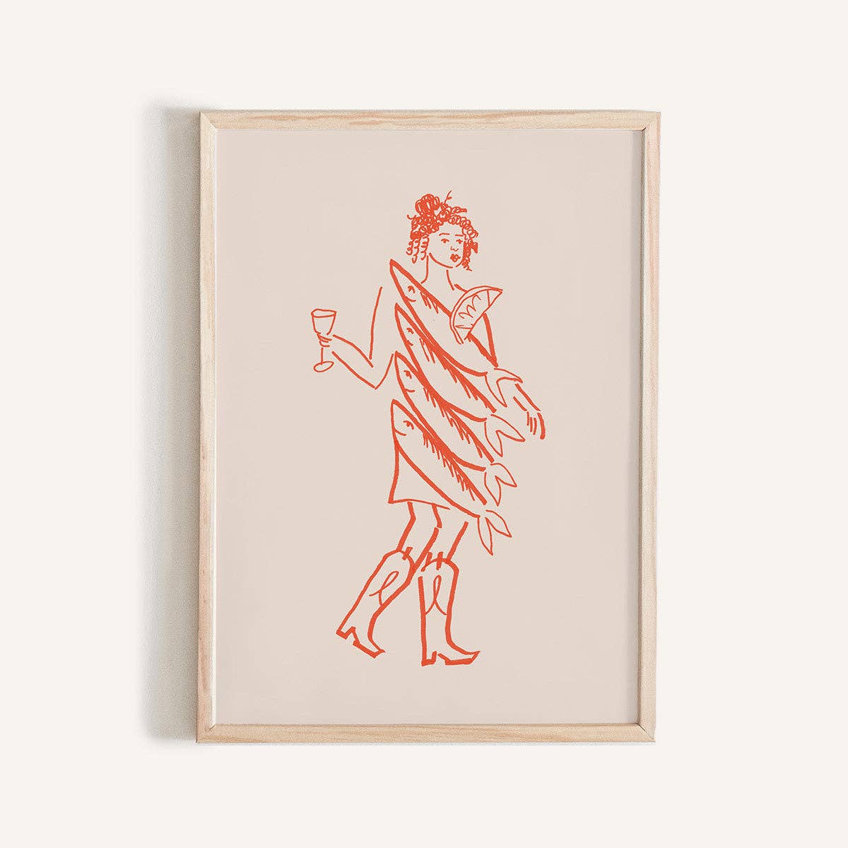 Miss Tinned Fish Mini Art Print