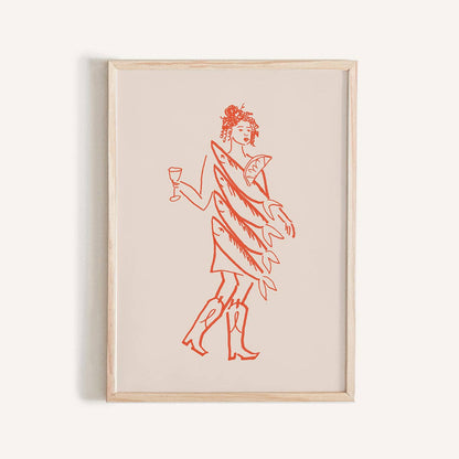 Miss Tinned Fish Mini Art Print