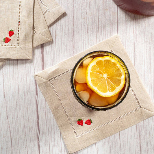 Strawberry Cocktail Coasters S/4