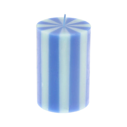 Bright Striped Pillar Candles