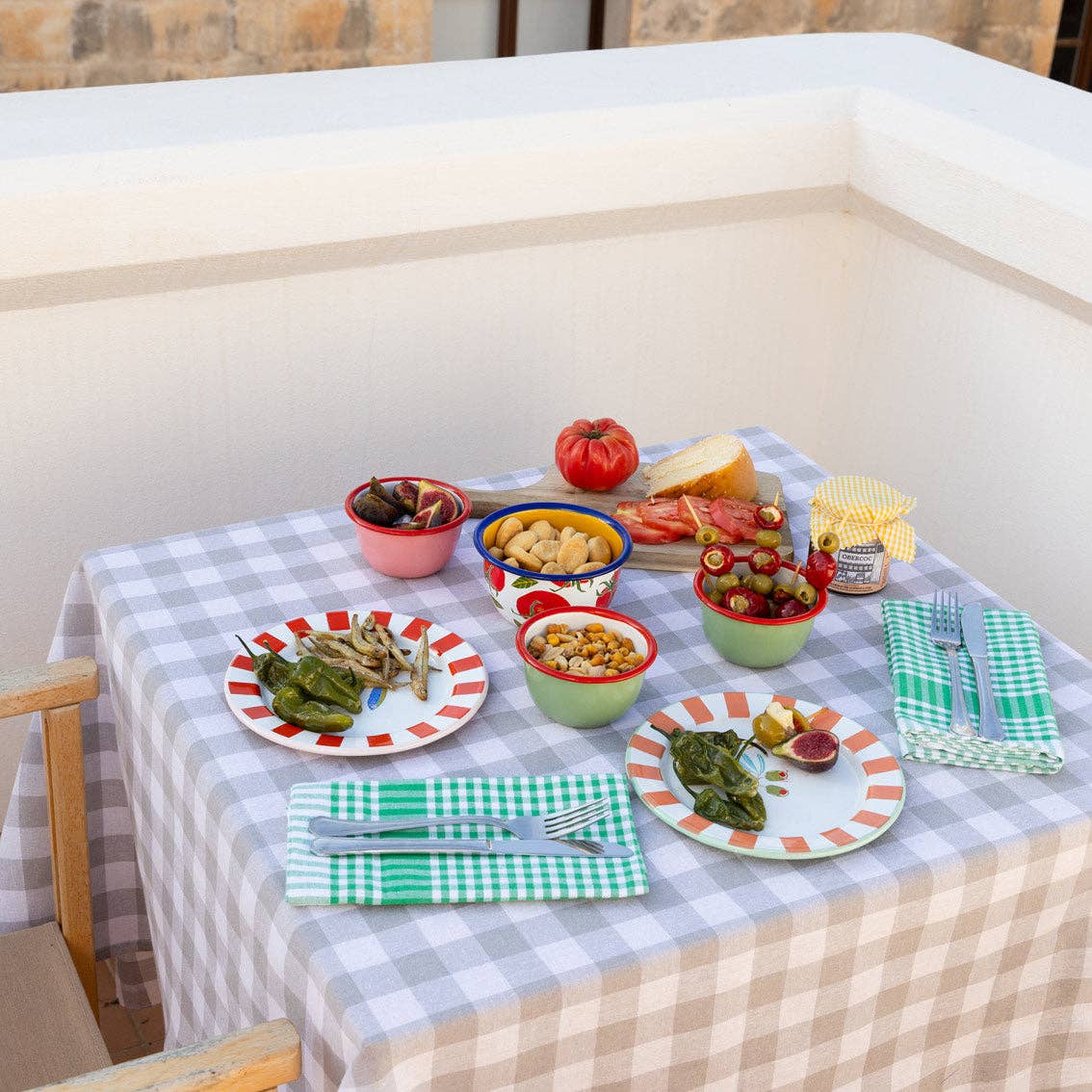 Olive Enamel Plate - 20cm