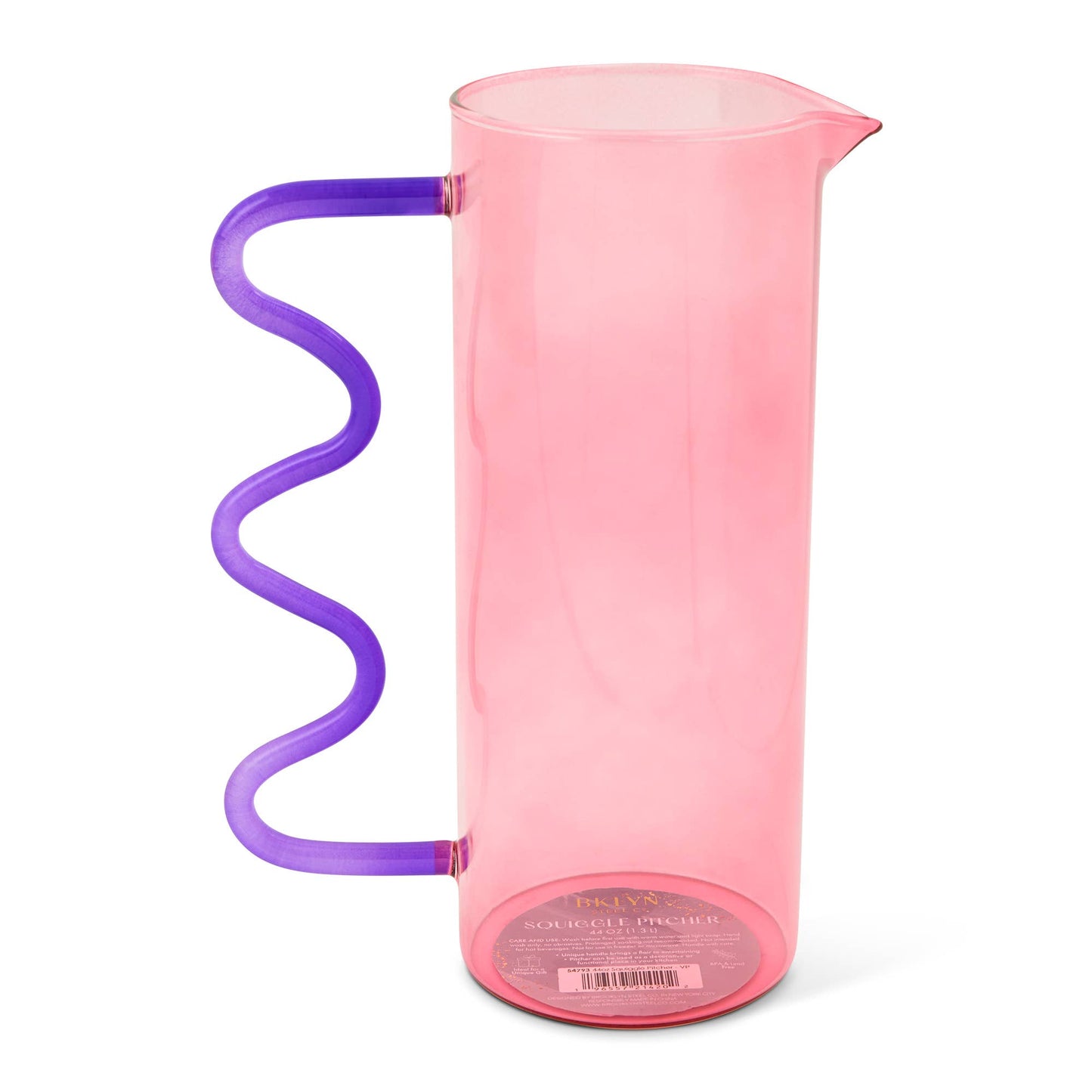 Pink Squiggle Pitcher
