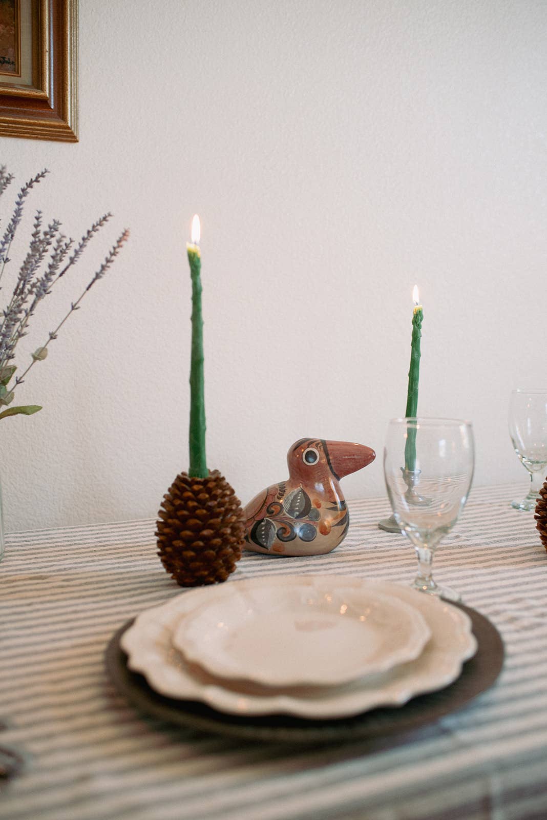 Asparagus Candle Taper Pair (2)