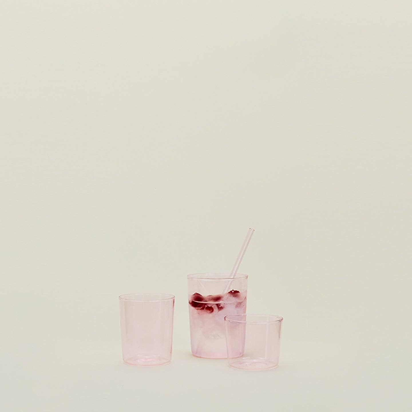 Colored Glassware, Set of 4 - Blush