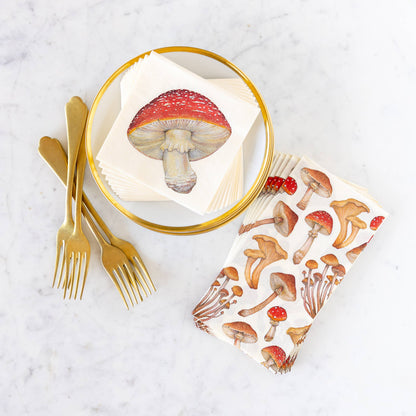 Mushroom Cocktail Napkin