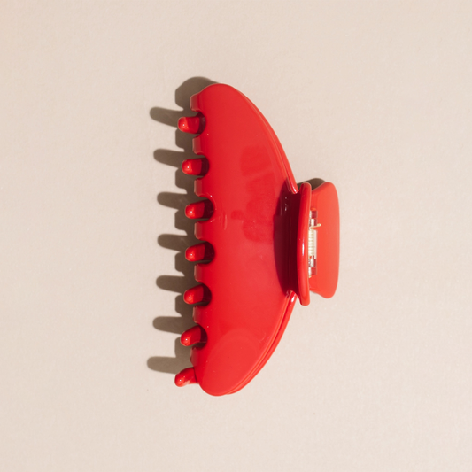 Cherry Red Hair Claw Clip | 5" Large Jumbo