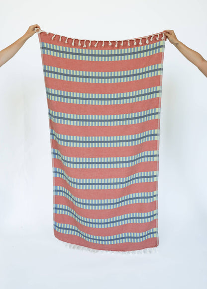 LATTICE TURKISH TOWEL: RUM PUNCH