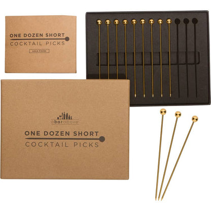 Gold Cocktail Picks - S/12