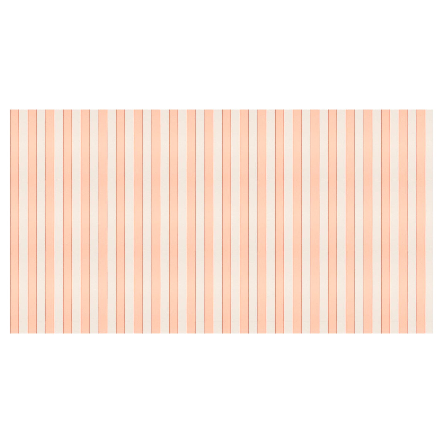 Peach Striped Paper Tablecloth