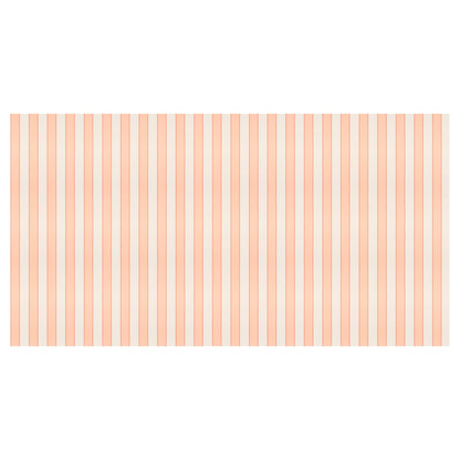 Peach Striped Paper Tablecloth