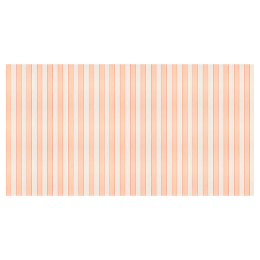 Peach Striped Paper Tablecloth