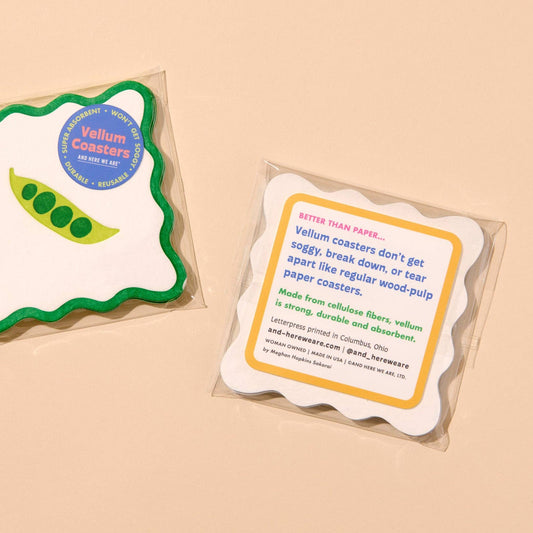 Crudite Coasters - Pea Pod