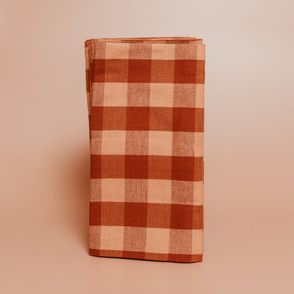 Gingham Dinner Napkins - S/4