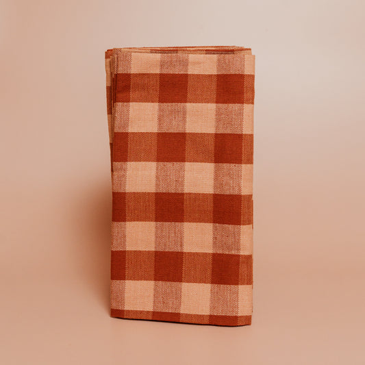 Gingham Dinner Napkins - S/4
