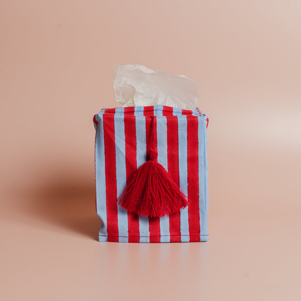 Stripes Blockprint Tissue Box Cover
