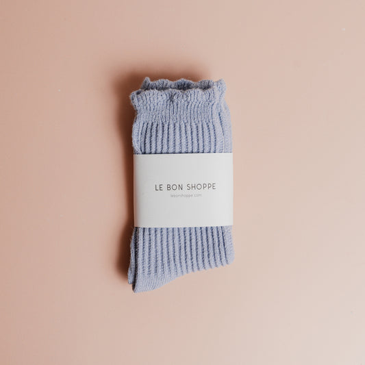 Linen Scallop Socks