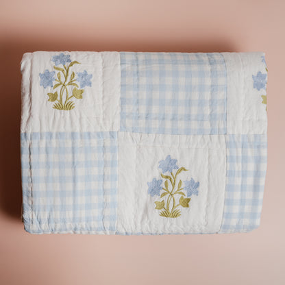 Dorothy Blue Quilted Blanket