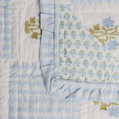 Dorothy Blue Quilted Blanket
