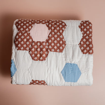 Constance Chocolate Quilted Blanket