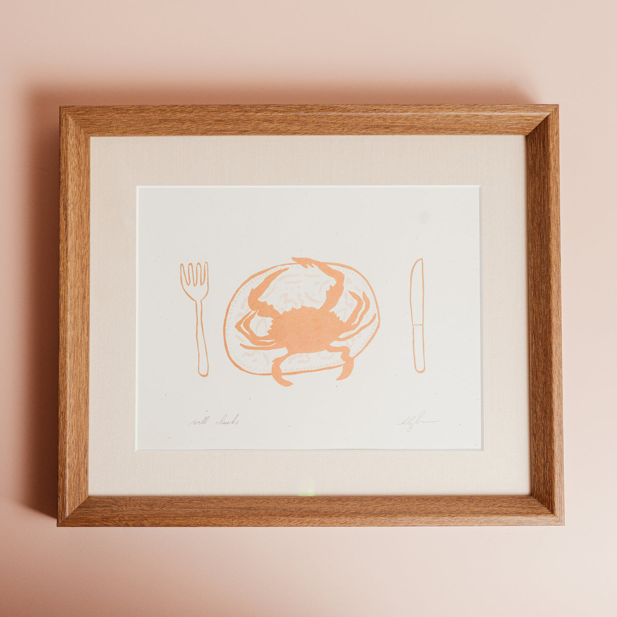 Well, Shucks Framed Crab Dinner Print