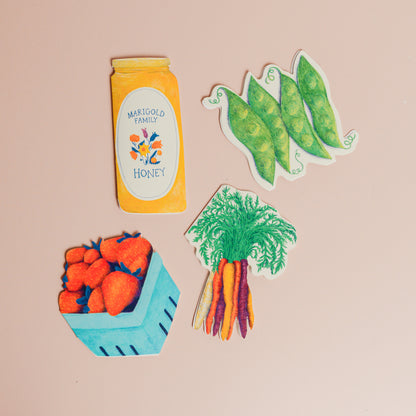 Farmers Market Finds Die-Cut Greeting Card Set