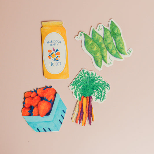 Farmers Market Finds Die-Cut Greeting Card Set